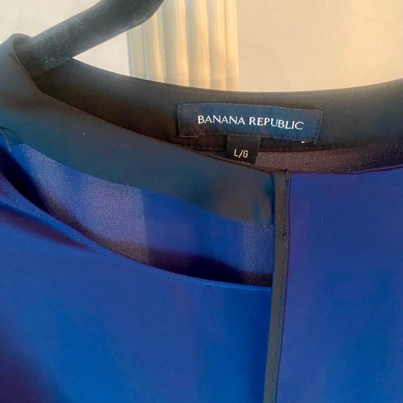 Banana Republic Cut Out Blouse | Blue & Black | Long Sleeve | NWOT | SZ Large - Picture 5 of 9